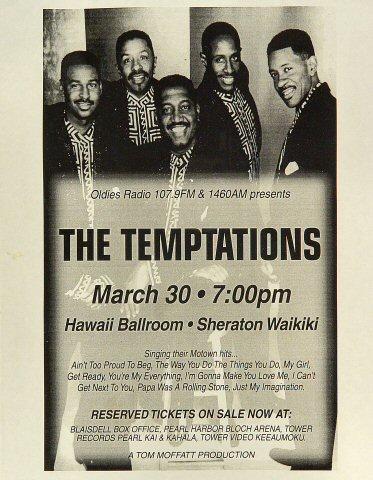 The Temptations Handbill