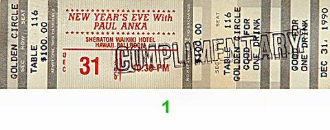 Paul Anka Vintage Ticket