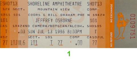 Jeffrey Osborne Vintage Ticket
