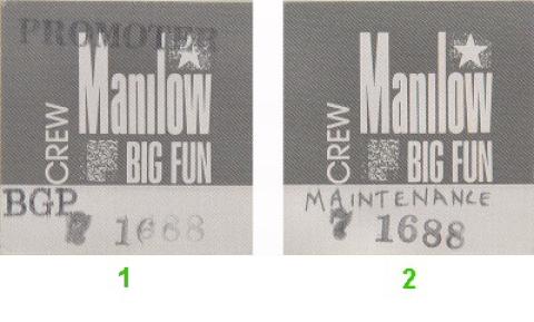 Barry Manilow Backstage Pass