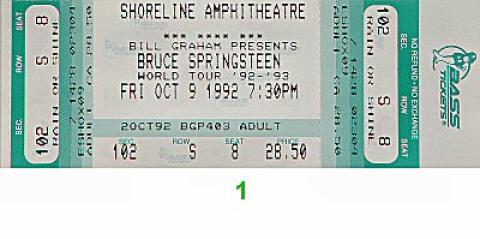 Bruce Springsteen Vintage Ticket