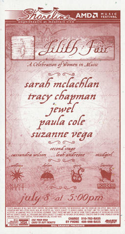 Sarah McLachlan Handbill