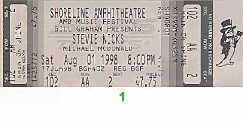 Stevie Nicks Vintage Ticket