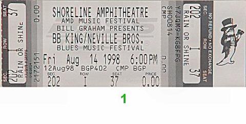 B.B. King Blues Festival Vintage Ticket