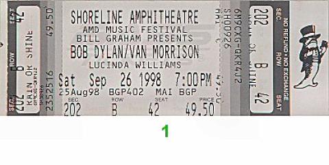 Bob Dylan Vintage Ticket