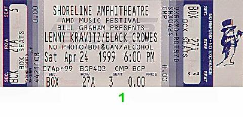 Lenny Kravitz Vintage Ticket