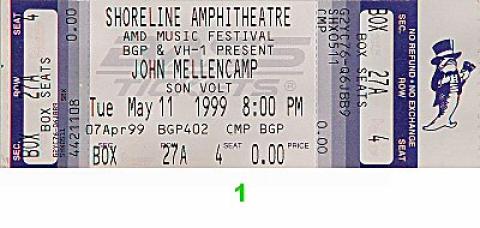 John Mellencamp Vintage Ticket