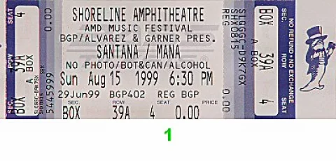 santana ticket