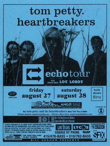 Tom Petty & the Heartbreakers Vintage Concert Handbill from