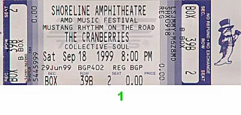 THE CRANBERRIES 1999 DENVER CONCERT TOUR POSTER - Irish Alternative Rock  Music