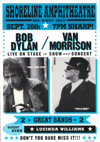 Hal McIntyre ビンテージ コンサートポスター Bob Dylan Vintage Concert Poster from Shoreline Amphitheatre