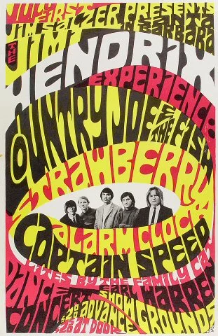 Jimi Hendrix Experience Vintage Concert Poster from Fillmore