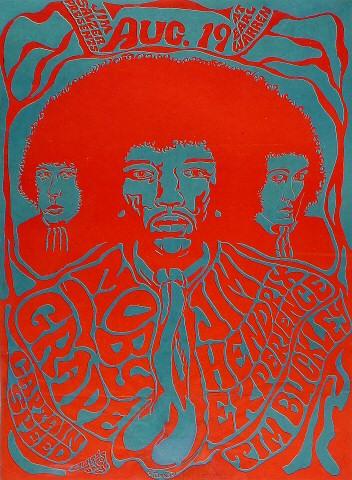 Jimi Hendrix Experience Vintage Concert Poster from Earl