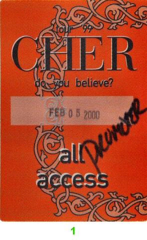 Cher Backstage Pass