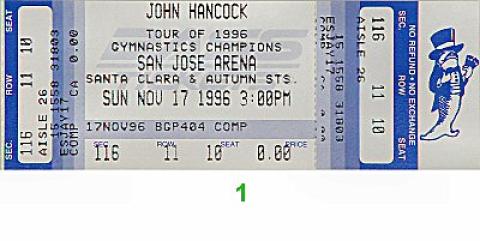 World Gymnastic Champions Tour Vintage Ticket