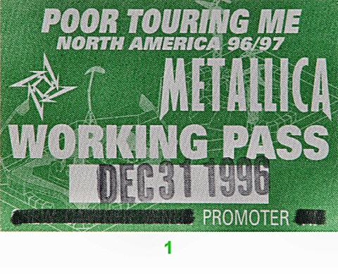 Metallica Backstage Pass