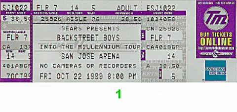 Backstreet Boys Vintage Ticket