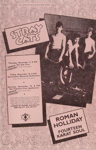 Stray Cats Vintage Concert Poster from San Jose Civic Auditorium
