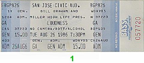 Loudness Vintage Ticket