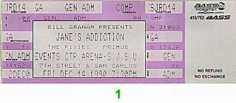 Jane's Addiction Vintage Ticket