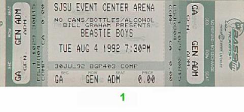 Beastie Boys Vintage Ticket