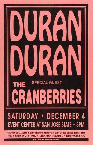 Duran Duran Vintage Concert Poster from San Jose State Event