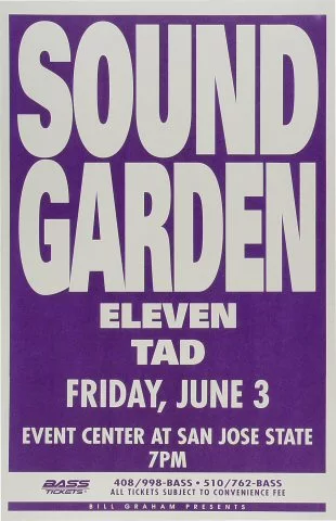 1994 vintage concert poster Red Rocks Soundgarden