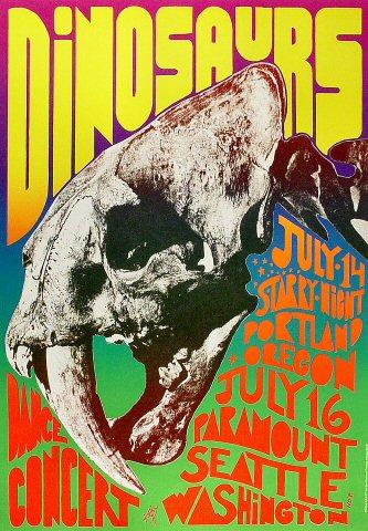 ウルフギャング，サンフランシスコ DINOSAURS ポスター(1983年) Dinosaurs Vintage Concert Poster from Golden Bear, Mar 25