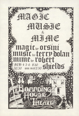 Magic Music & Mime Handbill