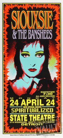 Siouxsie & the Banshees Vintage Concert Silkscreen from State