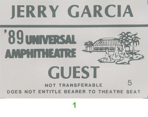 Jerry Garcia Band Backstage Pass