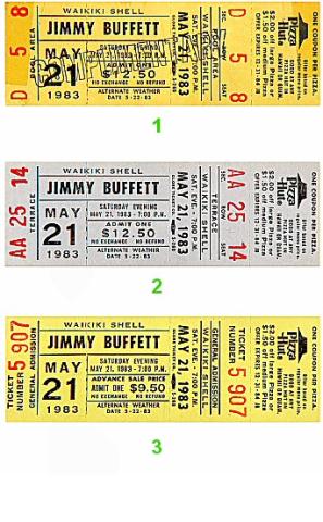 Jimmy Buffett Vintage Ticket