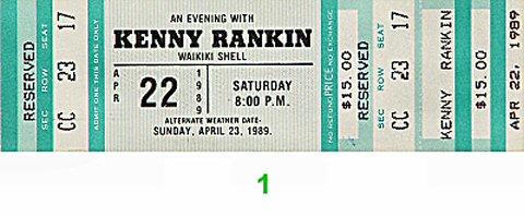 Kenny Rankin Vintage Ticket