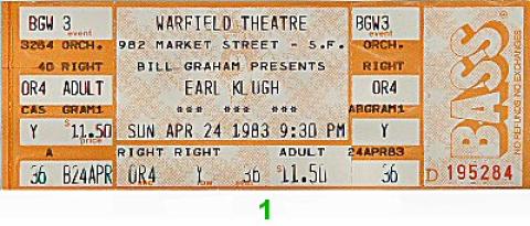 Earl Klugh Vintage Ticket