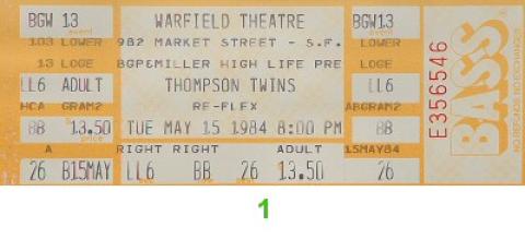 Thompson Twins Vintage Ticket