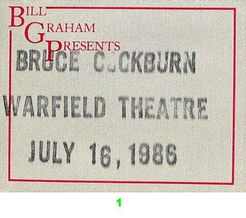 Bruce Cockburn Backstage Pass