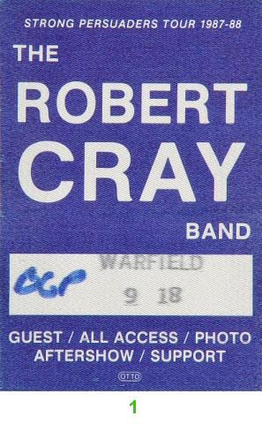 Robert Cray Band Backstage Pass