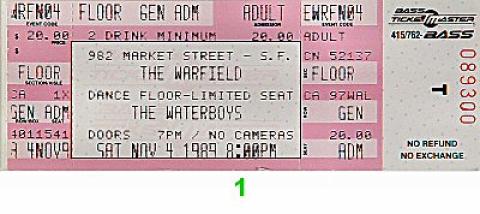 The Waterboys Vintage Ticket