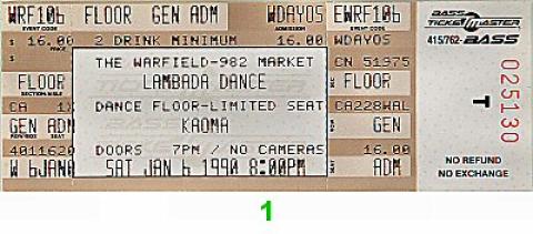 Kaoma Vintage Ticket