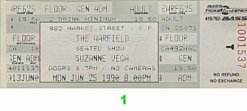 Suzanne Vega Vintage Ticket