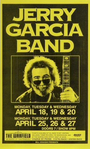 1991 Jerry Garcia Grateful Dead Blues Traveler Madison Sq Garden Poster authentic