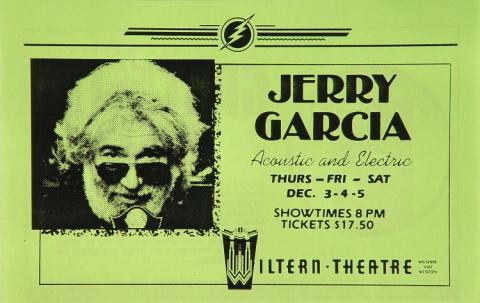 Jerry Garcia Handbill