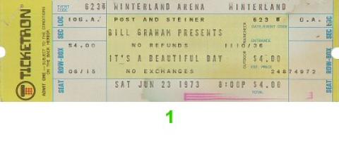 It's a Beautiful Day Vintage Ticket