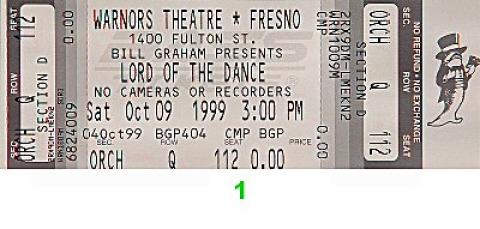 Lord Of The Dance Vintage Ticket