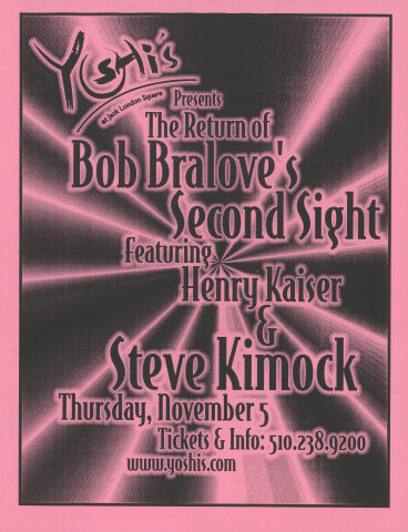 Bob Bralove' Second Sight Handbill