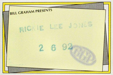 Rickie Lee Jones Backstage Pass