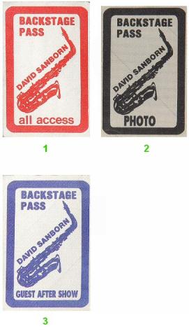 David Sanborn Backstage Pass
