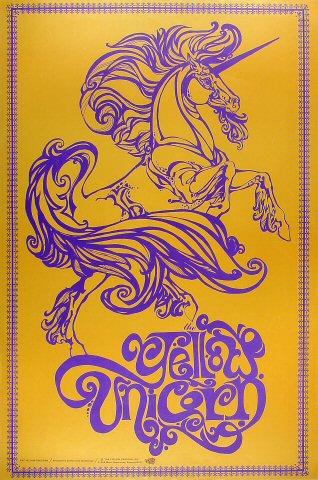 Yellow Unicorn Poster