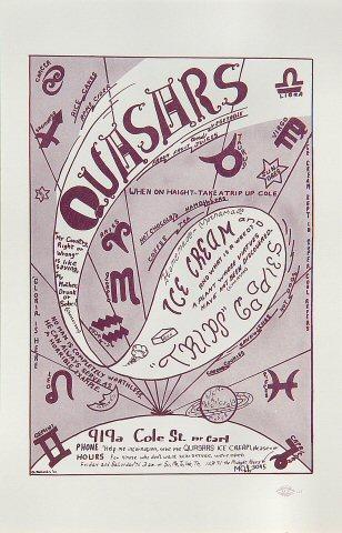 Quasers Ice Cream Handbill