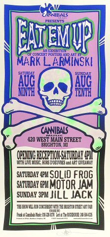 Mark Arminski Vintage Concert Silkscreen from Cannibals, Aug 9